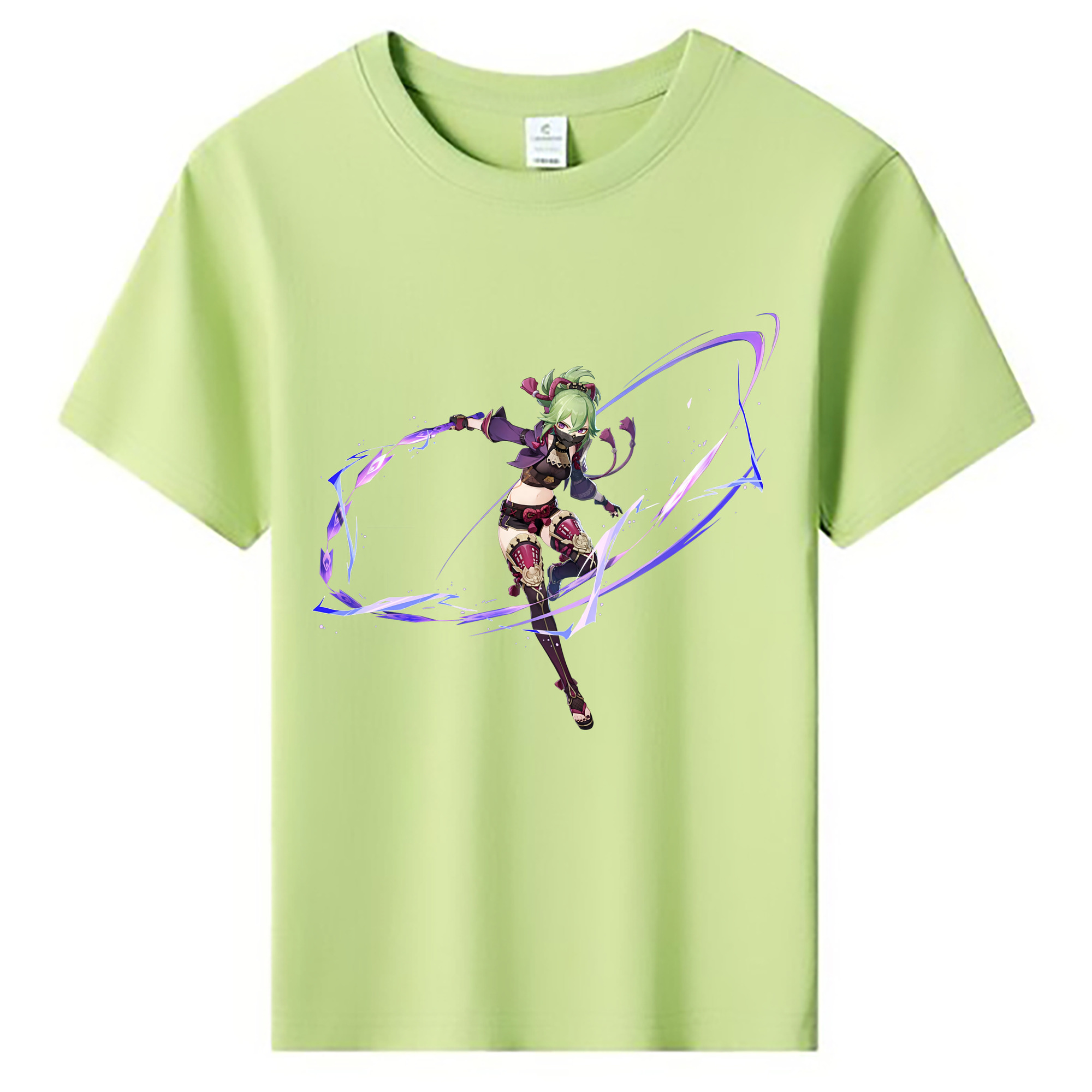 げんし神  久岐忍 くき しのぶ genshin Kuki Shinobu 綿100％キッズTシャツ（フロントプリント）